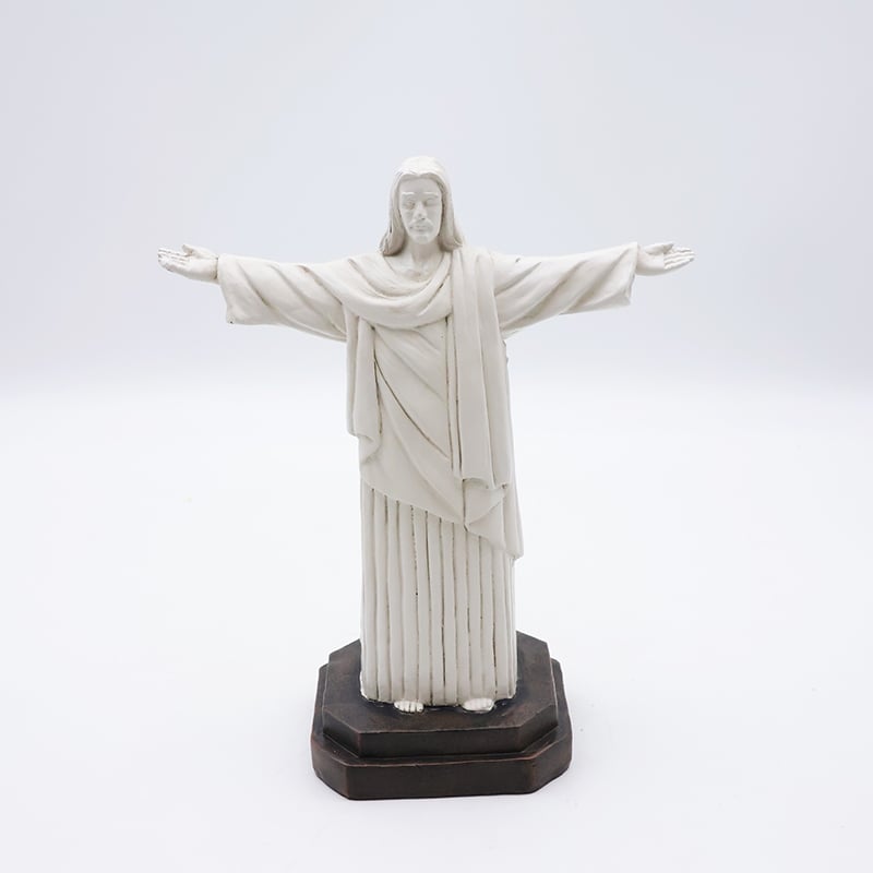 OEM custom crafts religious catholic home decoration statue wholesale handmade resin white Jesus sculpture figurine manufacture