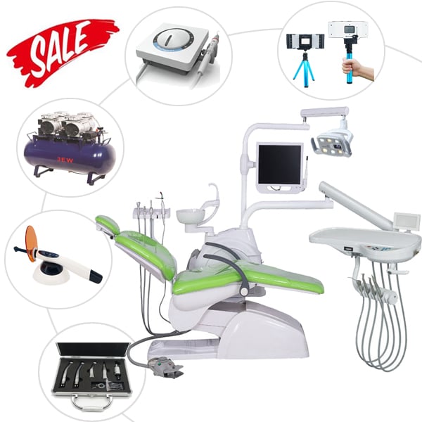 High efficiency dental unit chair dental equipment with oral camera endoscope dental unit full set factory