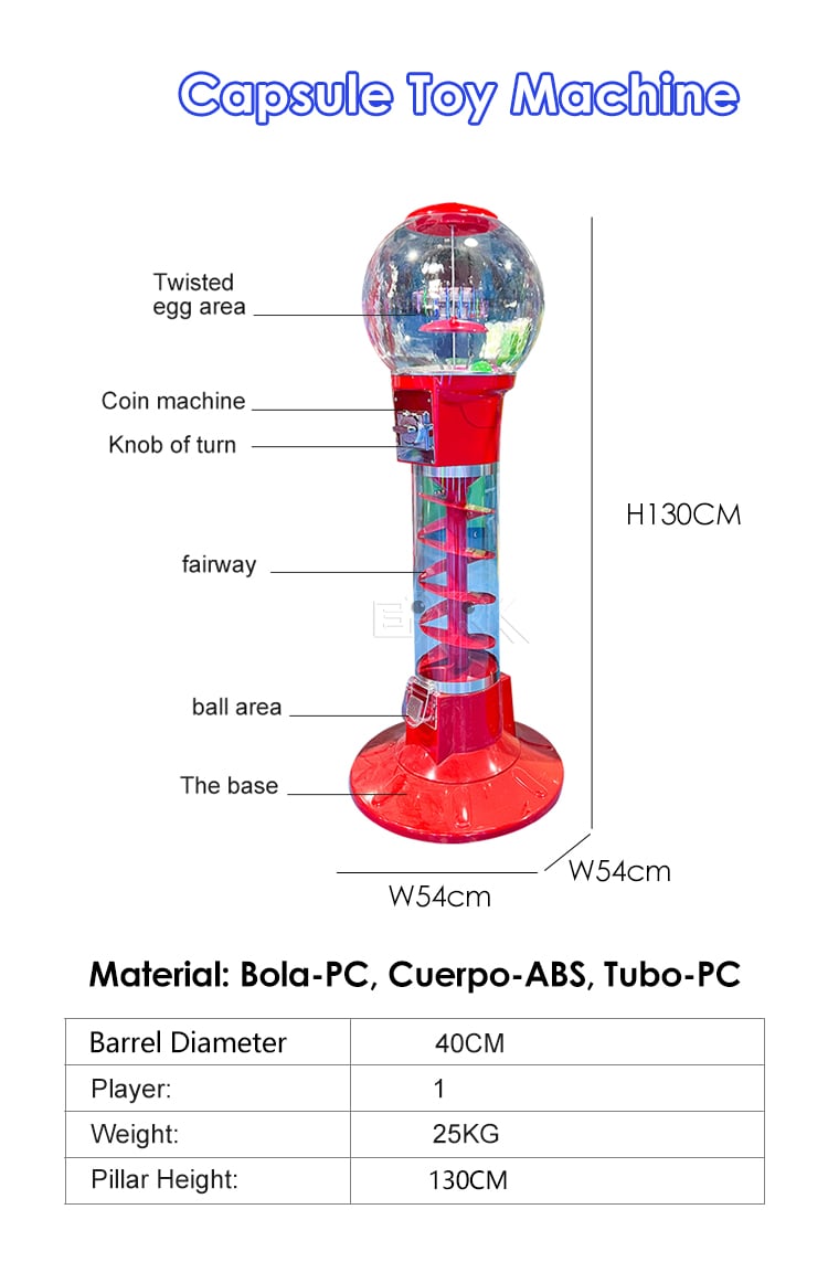 Most Popular Capsule Toy Vending Machine Bouncing Ball Vending Machine details