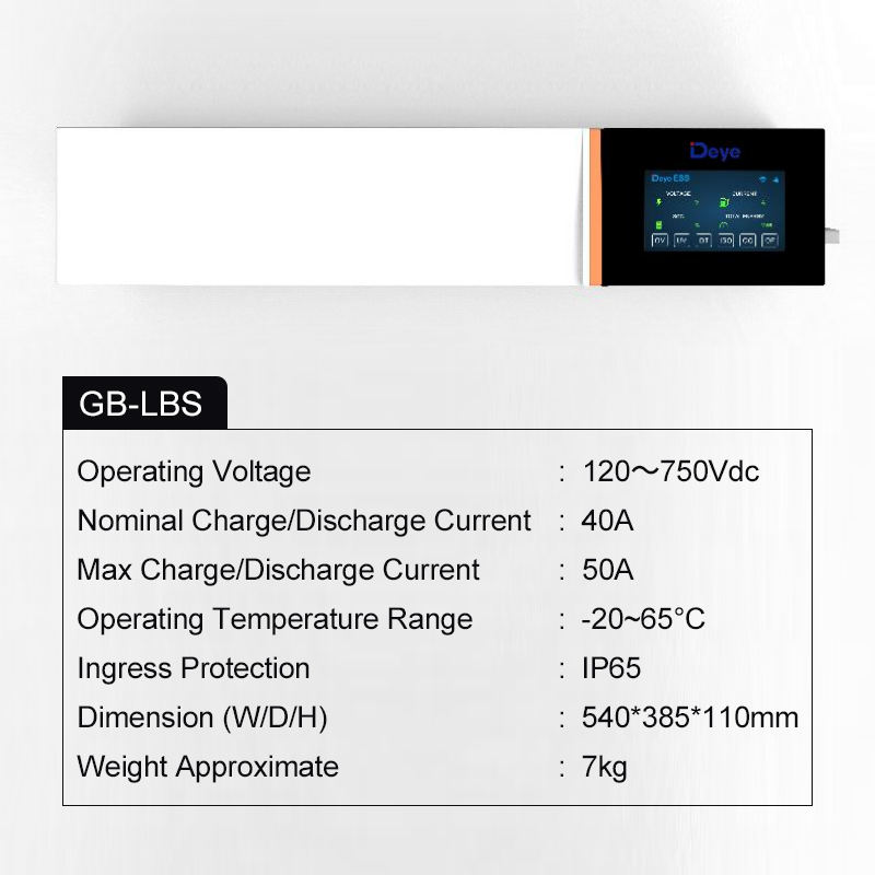 Deye High Voltage LiFePO4 Battery Pack 102.4V 40Ah Solar Energy Storage Battery For Solar Energy Storage supplier