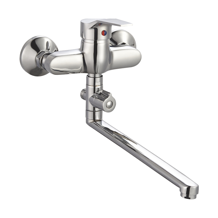 Wholesale Well Design Parts Bath Boiling Water Full Out Polished Long Spout Brass Water Taps Bathroom Water Mixer Faucet factory