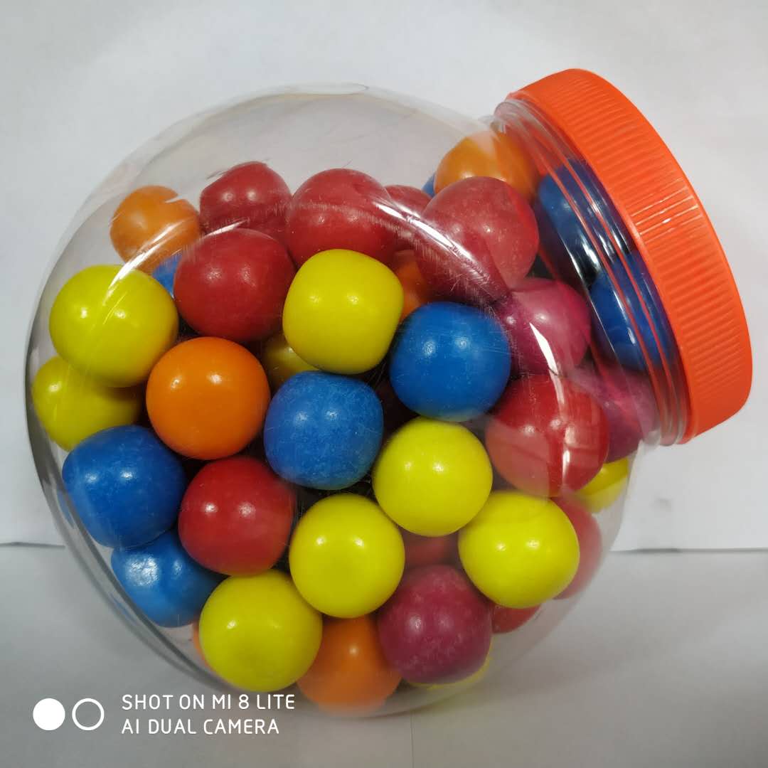 bulk package Multi-color assorted flavor 25mm 8g big bubble gum ball for vending machine factory
