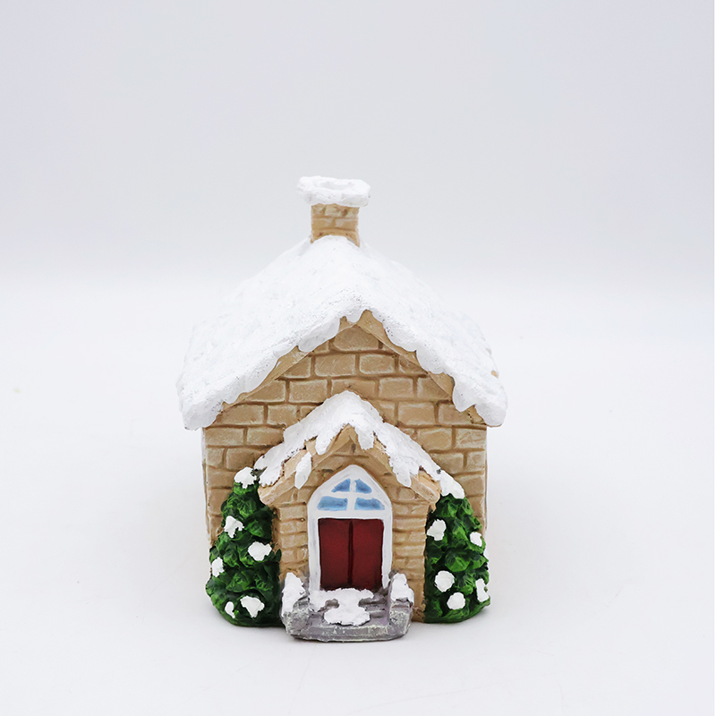 OEM Christmas ornament mini 3d model statues custom resin craft christmas house hanging miniature figurines home decor factory