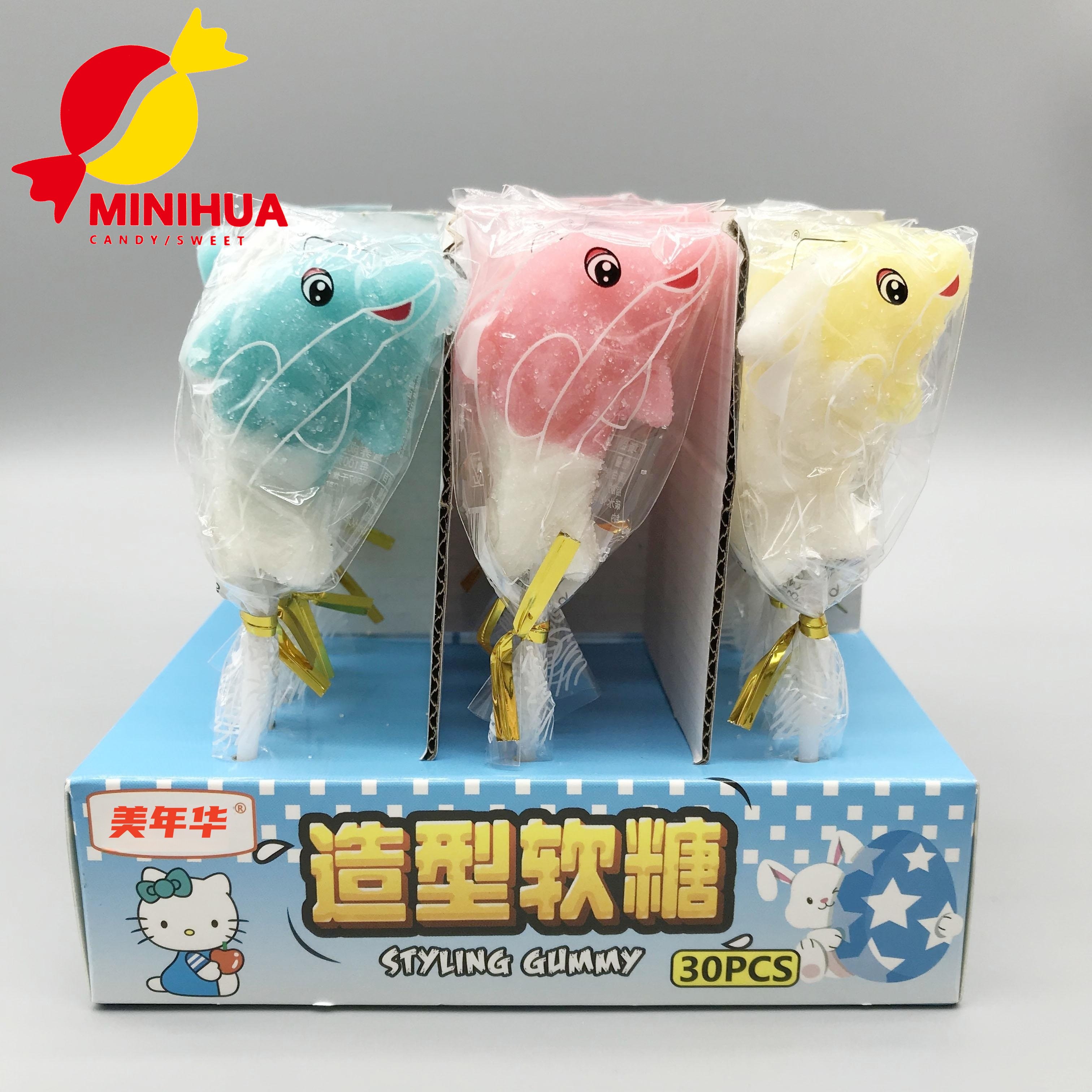 Hot sales Wholesales Lovable Rabbit Shaped Sweet Lollipop Gummy Soft Candy details