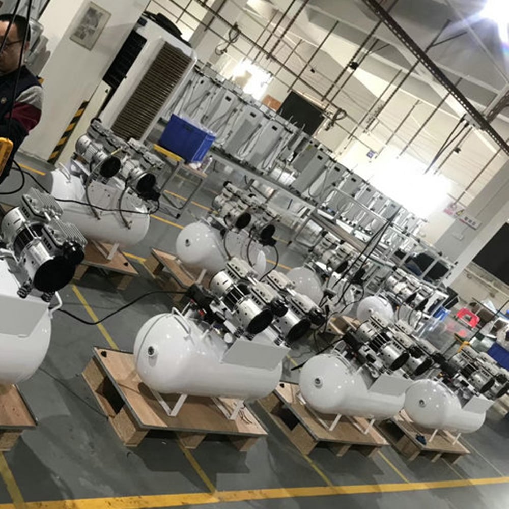 Medical Equipment Oil less Portable Dental Air Compressor for Clinic 2400W 90L manufacture