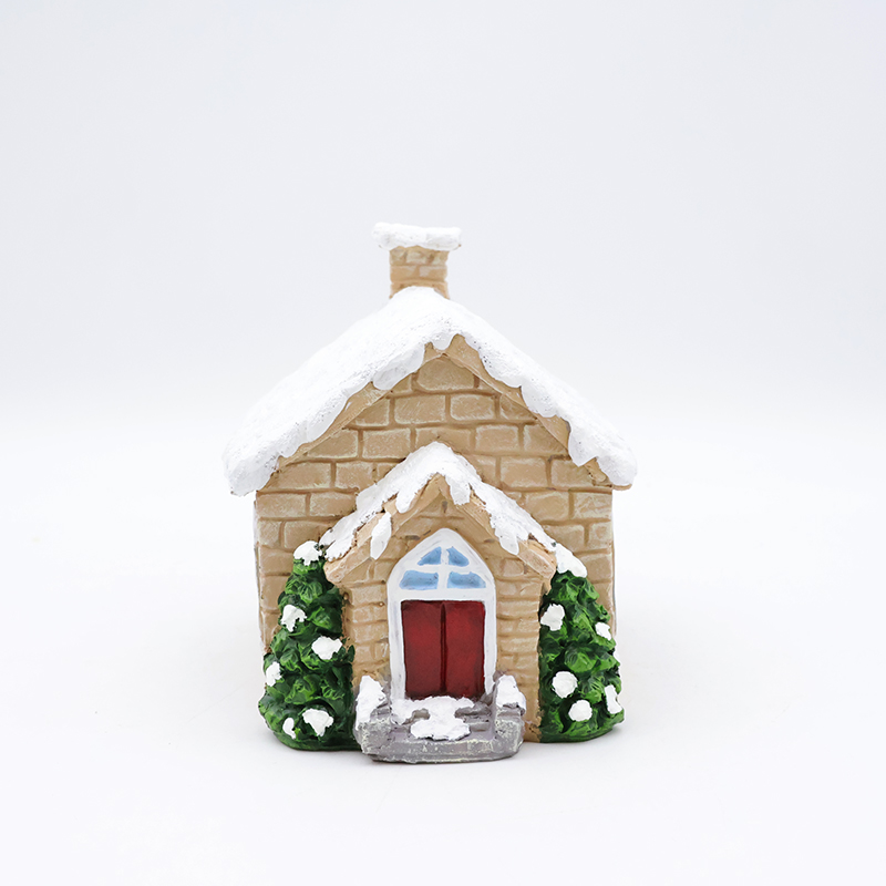 OEM Christmas ornament mini 3d model statues custom resin craft christmas house hanging miniature figurines home decor factory