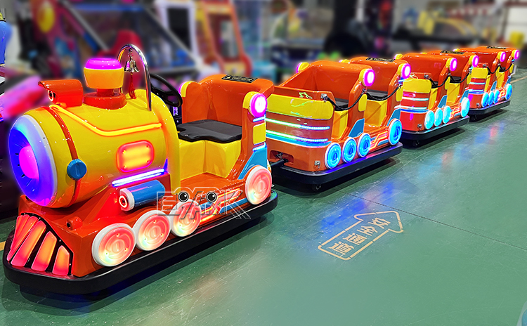 High-Power Train Head Tow 3 New Double-Row Carriages Electric Train Rides details