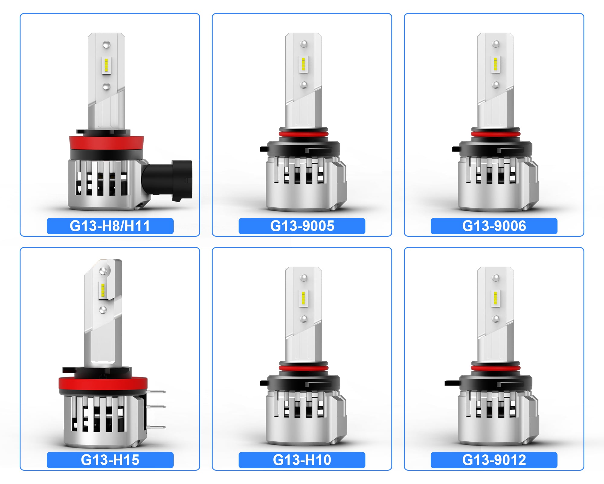 Gview G13 High Power 60W Car Lighting System LED Headlight Super Bright LED Headlight High Low Beam  LED Headlight Bulbs details