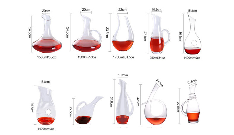 50oz wholesale ins  luxury glassware customized logo decanter hollow wine decanter manufacture