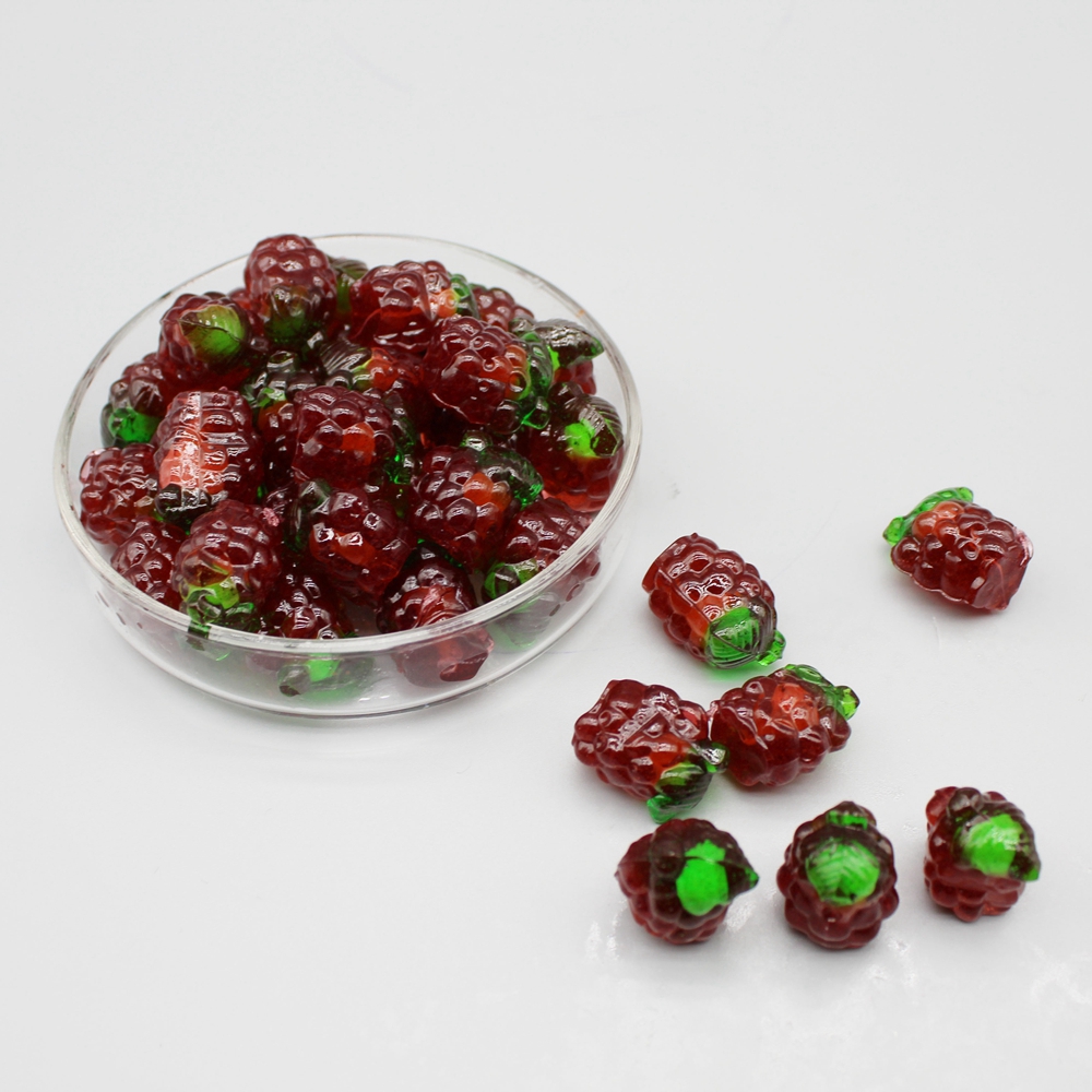 18g Fruit Shapes Strawberry Peach Grape Pipeapple Gummy Soft Jelly Candy with Filling Syrup Jam inside factory