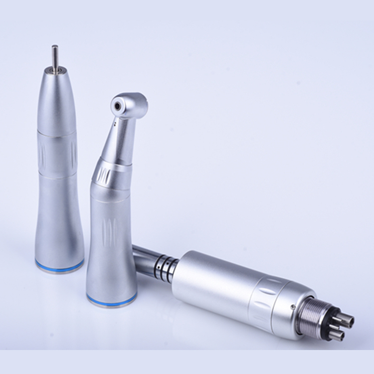 2 PCS Five LED High Speed Dental Turbine With Low Speed Internal Contra Angle Air Motor Straight Handpiece Set factory