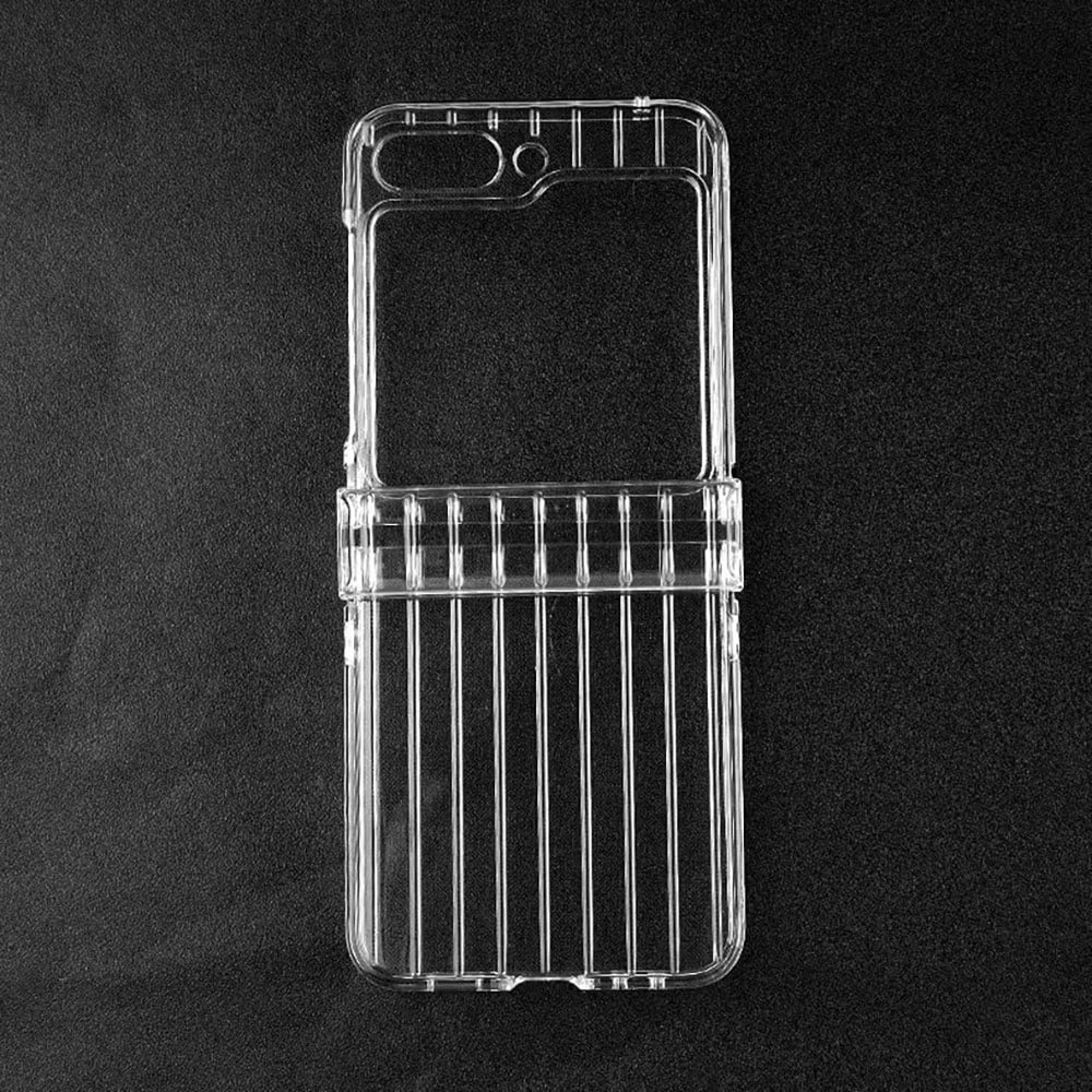 Laudtec SJK122 High Quality Transparent Fold Luggage Mobile Cases Pc Phone Case For Samsung Galaxy Z Flip5 Flip4 Flip3 5G Flip