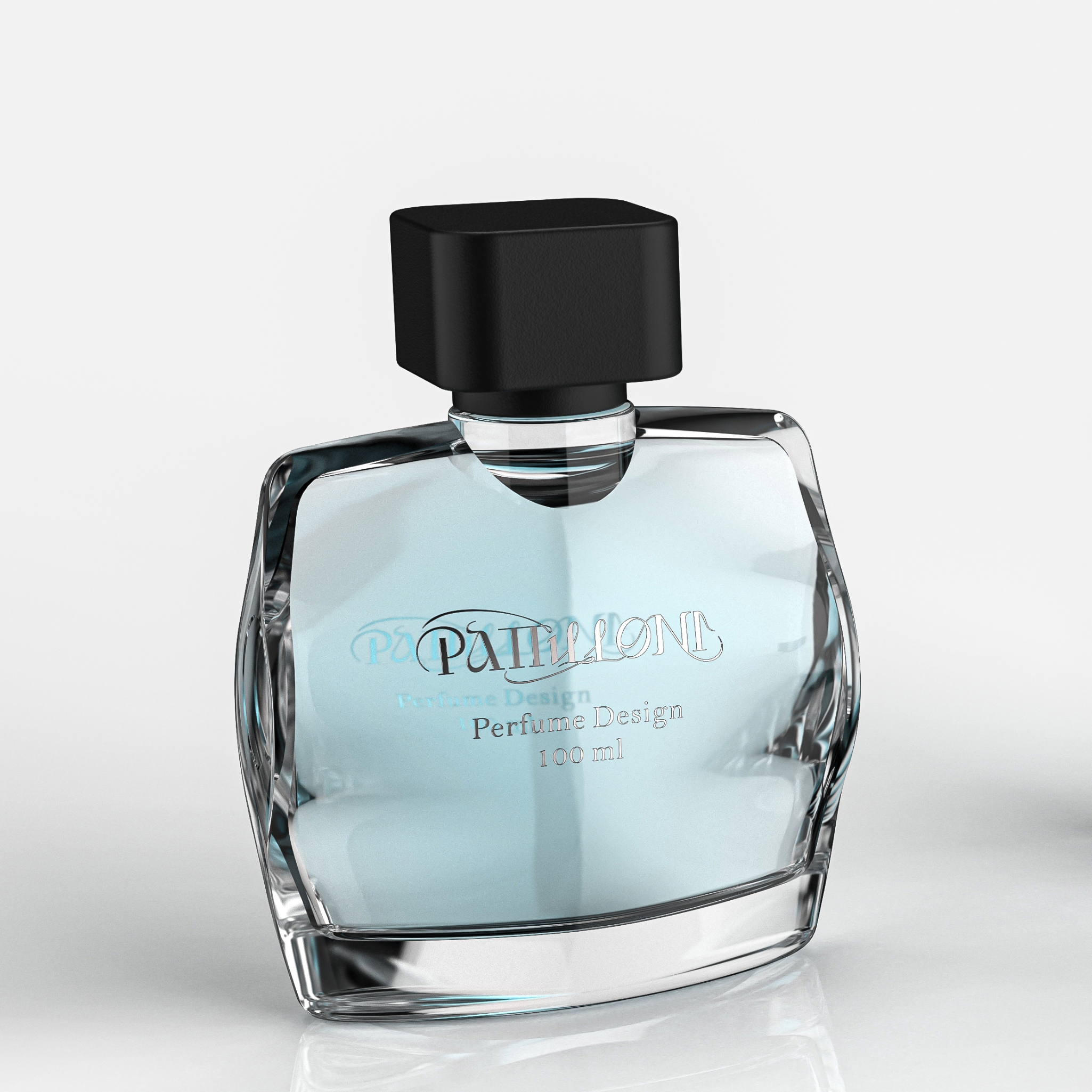 factory customizable 30ml 100ml clear frosted flat square empty glass bottle new design perfumes bottle with packaging manufacture