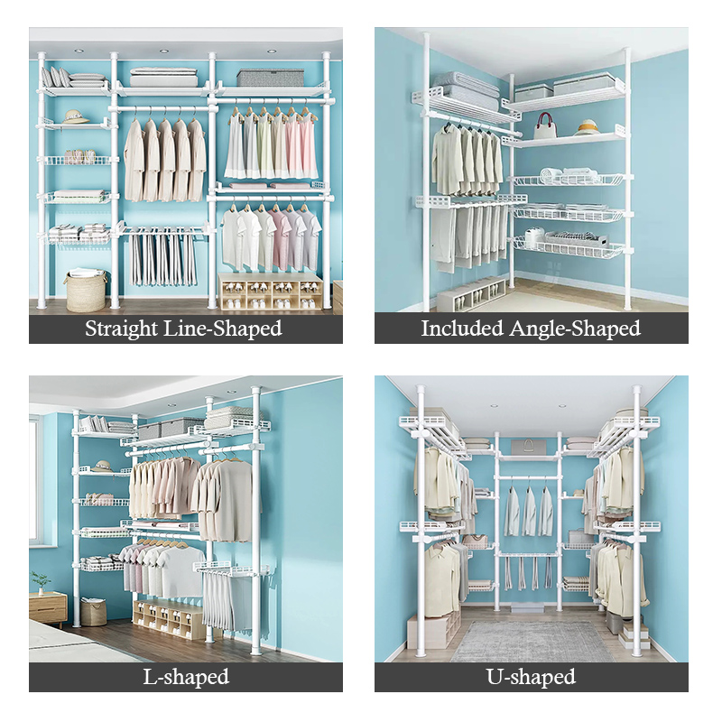 Multipurpose Bedroom Wardrobe Closet Wardrobe System Simple Wholesale Modern Open Simple Portable Combination Wardrobe manufacture