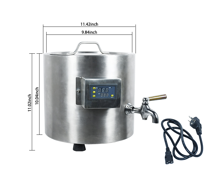 Sugar Wax Heating Machine, High temperature 150C Stainless Steel Melter for Home/Salon Use Hair Wax Heat Pot 10LT size supplier