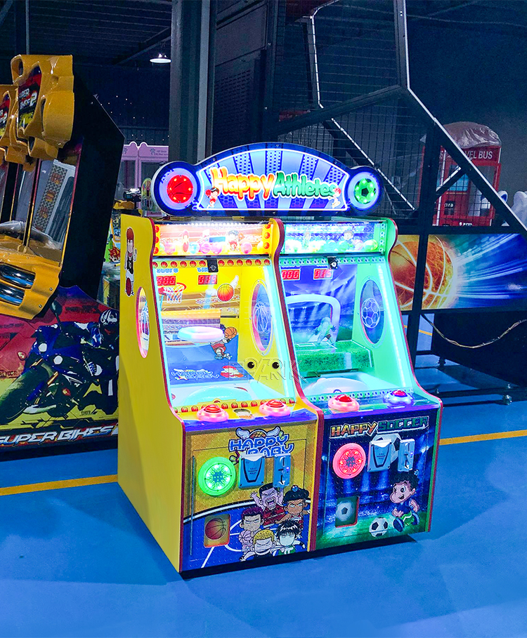 Funny Happy Athletes Kids Coin Operated Ticket Game Machine Popular Soccer Game Machine factory