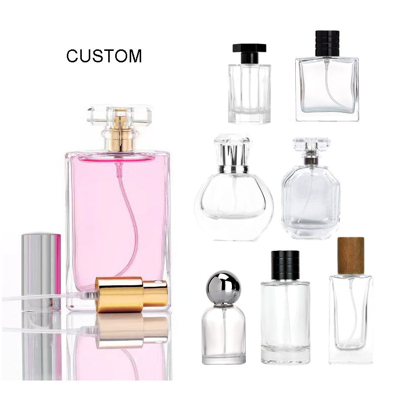 wholesale luxury custom 15ml 30ml 50ml personalize Rectangular Perfume Bottles Glass Empty Spray Bottle supplier