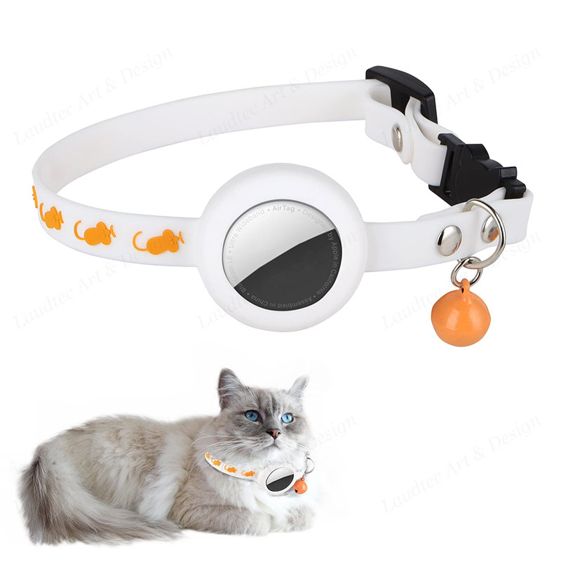 Laudtec ZZK01 水中保護カバー 磁気キー メタル かわいい シリコン 防水 犬 猫 首輪 ホルダー エアタグ ケース