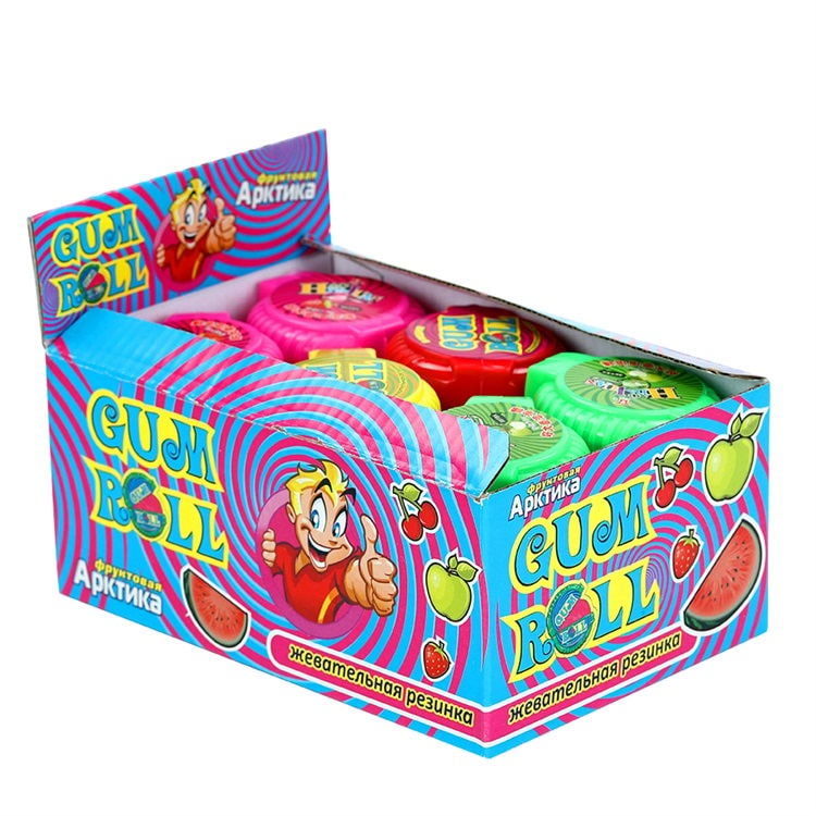 bubble gum roll box container holder for candy sweet manufacture