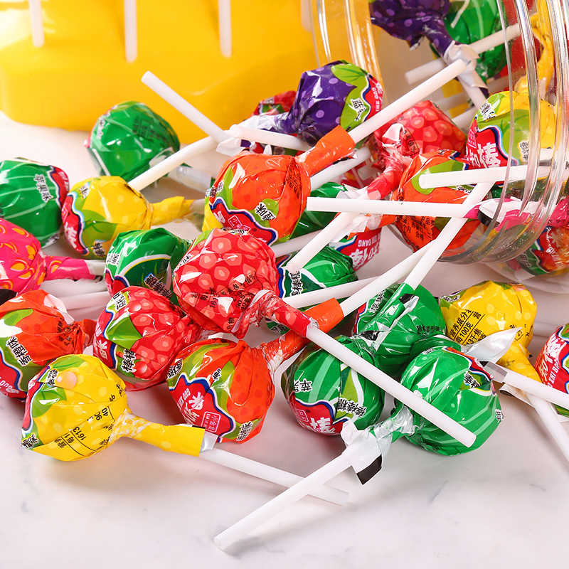 halal custom flavor hard candy lollipop ball sweets factory supplier