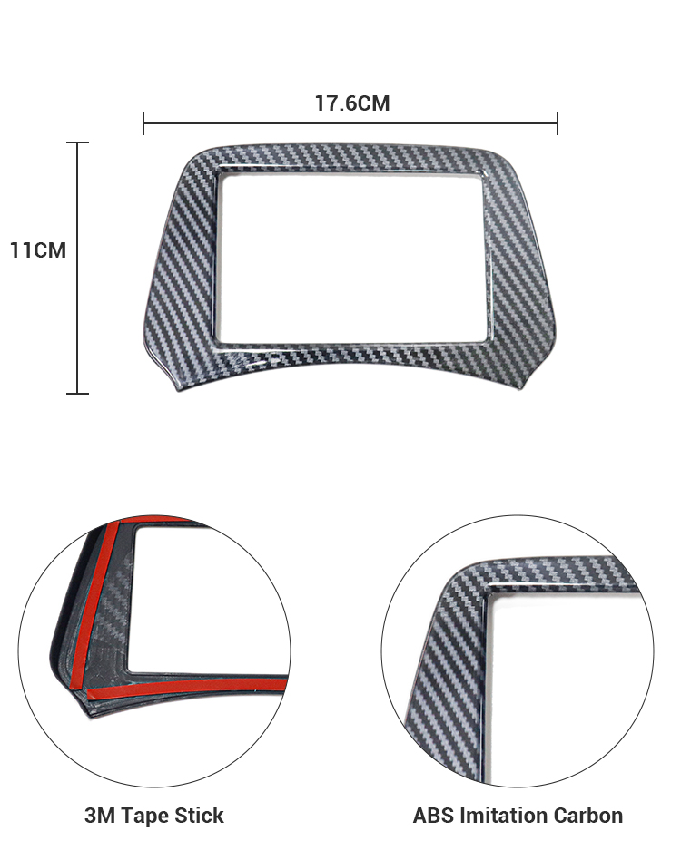 ABS Imitate Carbon Auto Interior Direction Parts ATTO 3 Dashboard Instrument Panel Trim Cover Frame For BYD Yuan Plus Accessory factory