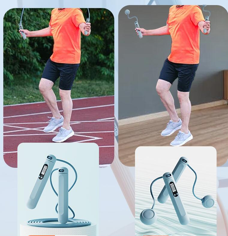 Smart Professional Wireless Ball Jump Rope Digital Counter Timer Calorie Burn Fitness Skipping Rope manufacture