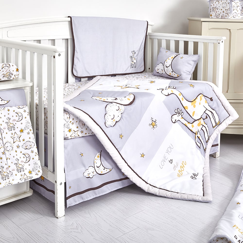 Cartoon Animal Deer Design Baby Cot Bedding Crib Bed Linen Comforter Sheet Set Crib Bedding supplier