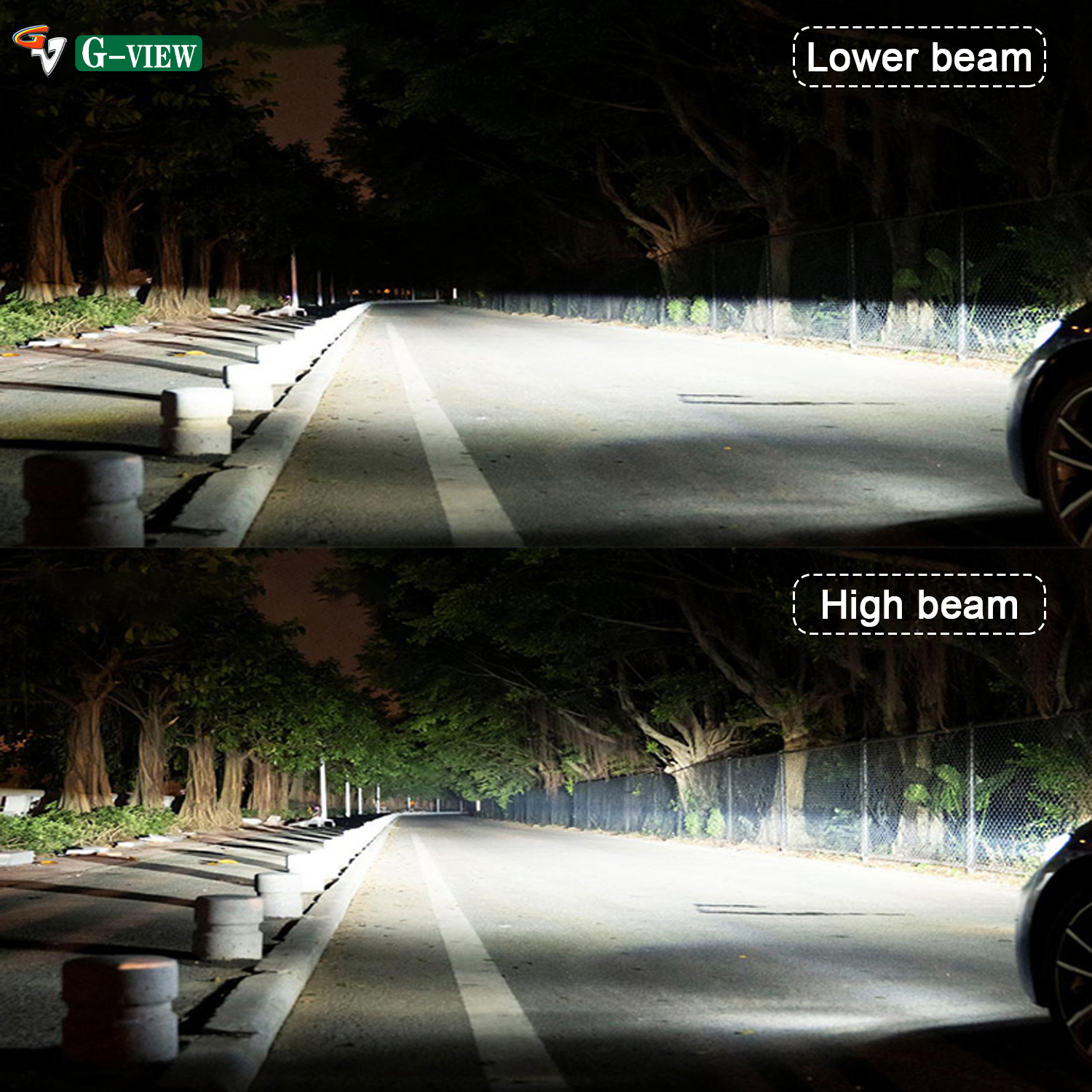 Gview G12W Series LED Head Lights 9006 9012 H1 H3 H4 H8 Two Copper Vacuum Double Heat Pipe H8 H11 LED Headlight for Car details