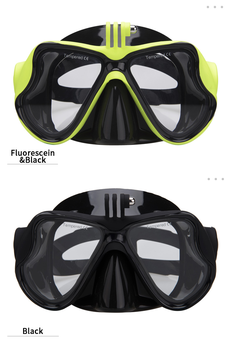 Silicone Diving Mask with Go Pro Camera Mount supplier