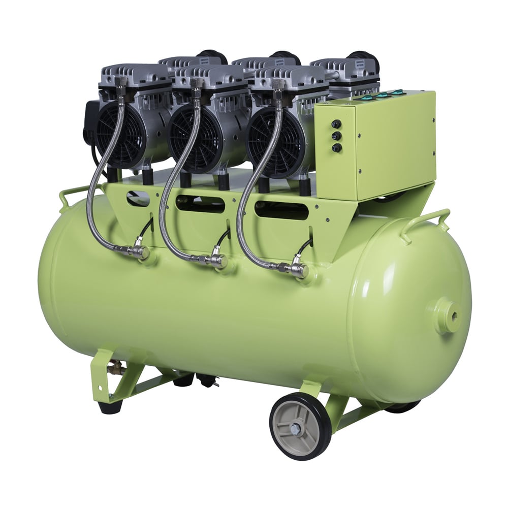 Medical Equipment Oil less Portable Dental Air Compressor for Clinic 2400W 90L factory