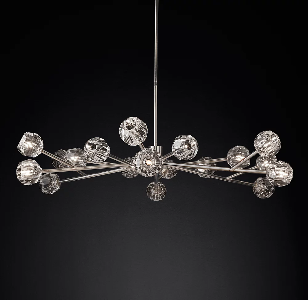 Villa Lobby Crystal Chandelier Antique Brass Pendant Hanging Lamp For Living Room factory