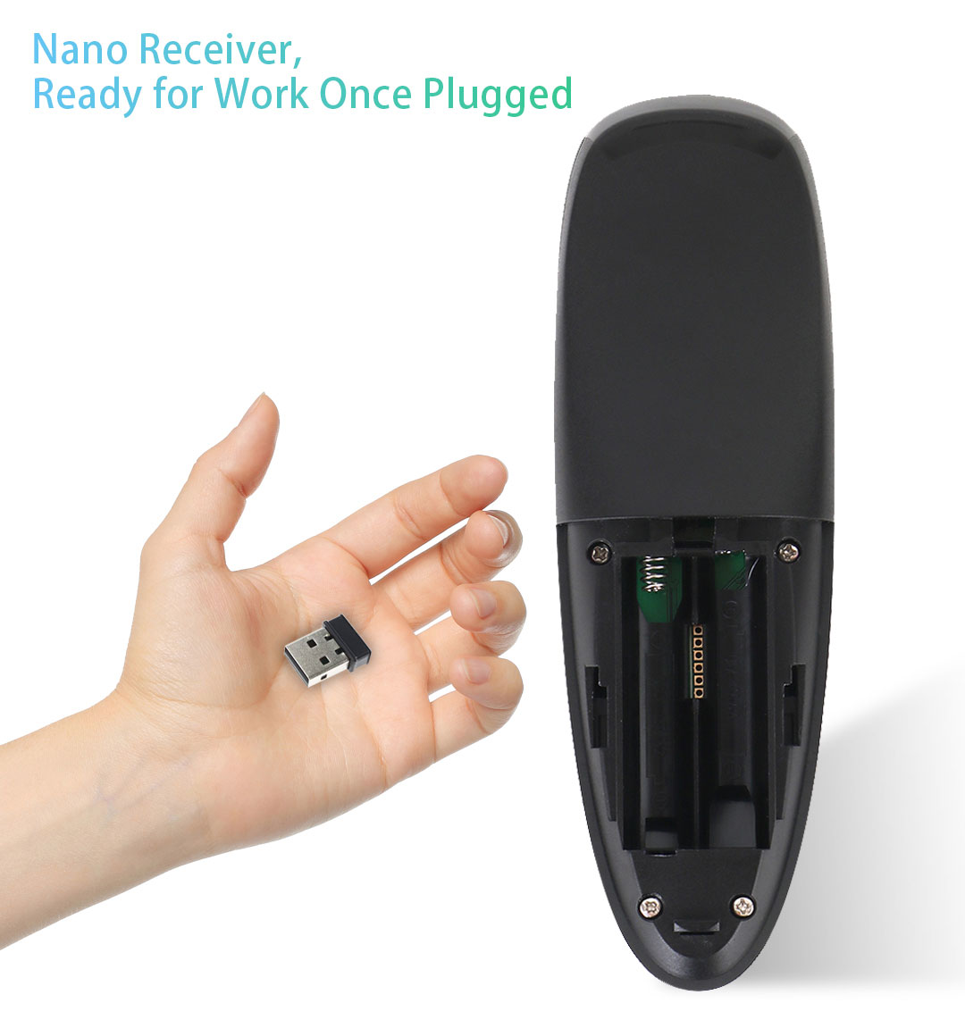 Comfortable hand feeling G10 2.4G Wireless motion sensing google assistant IR learning voice smart remote control for tv details