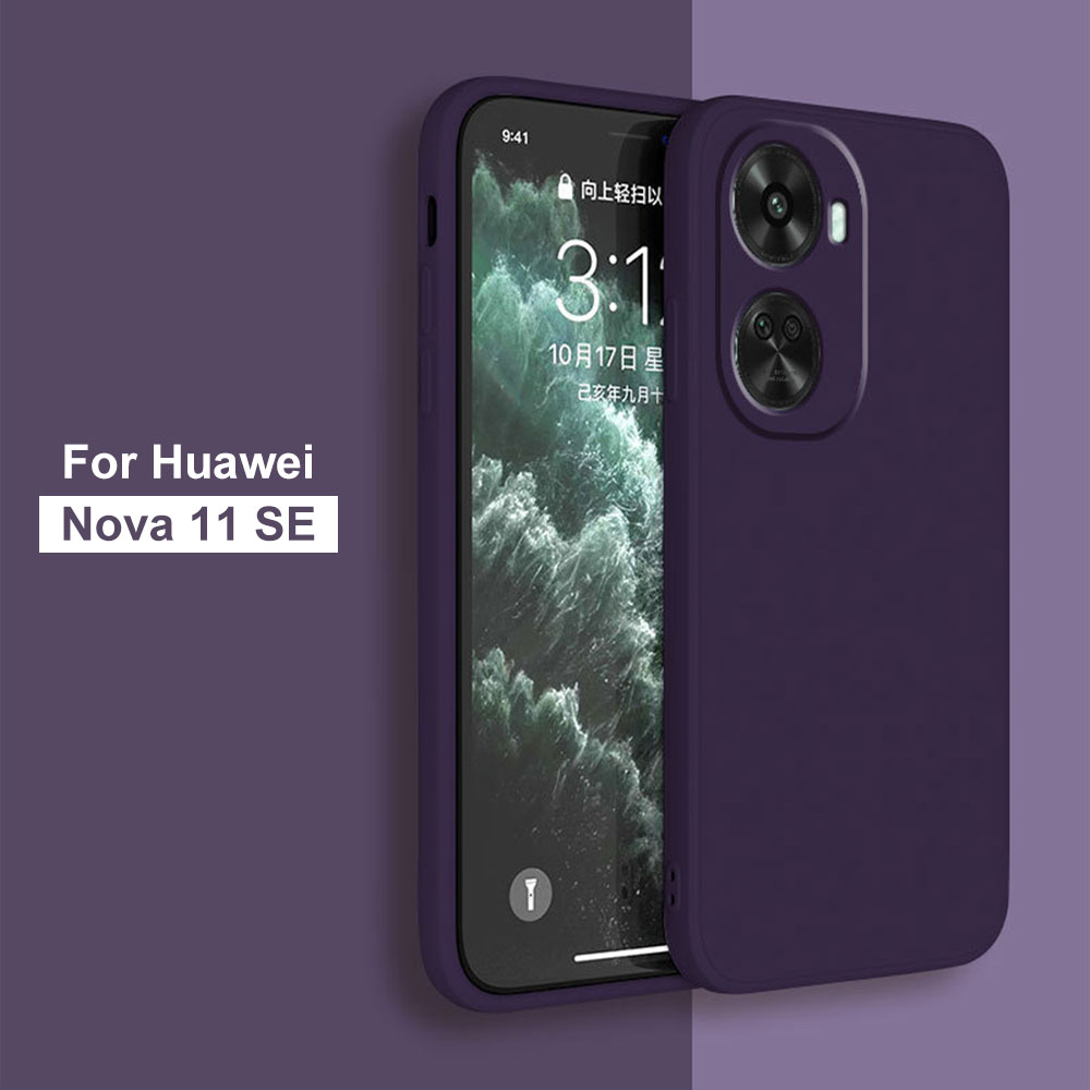Tpu Phone Case For Huawei Nova 11 Se Pc ソリッドカラー シリコン 精密穴 カメラレンズ保護ケース