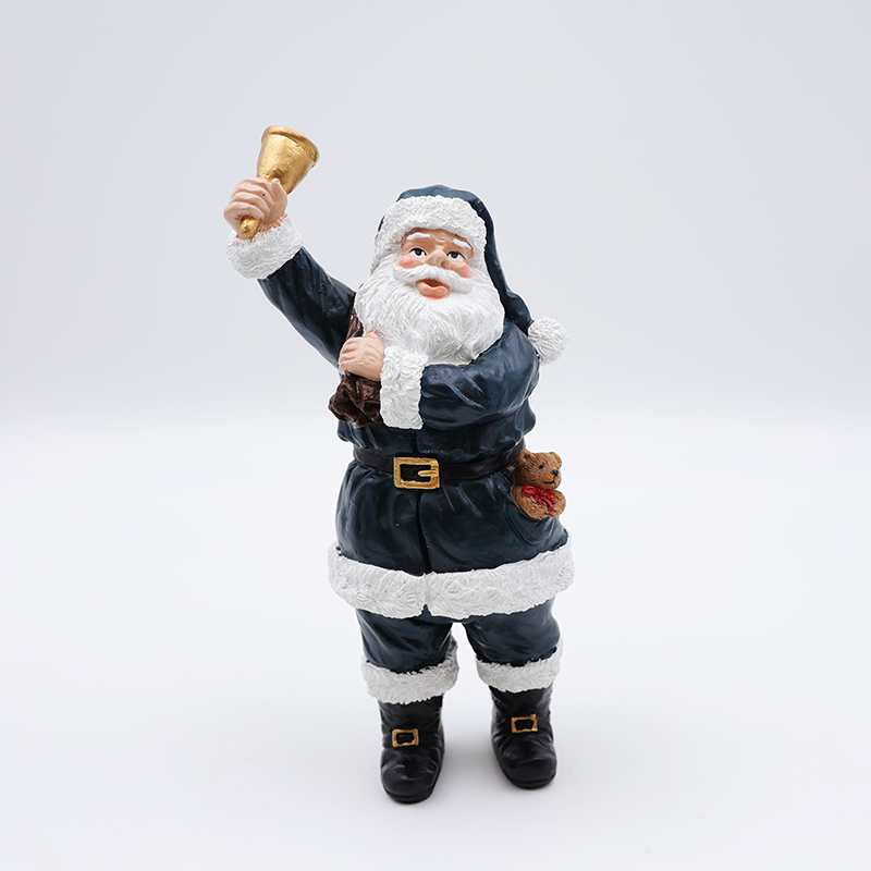 OEM Custom Christmas decor new resin miniature chocolate Santa Claus figurine ornaments tabletop sculpture supplier