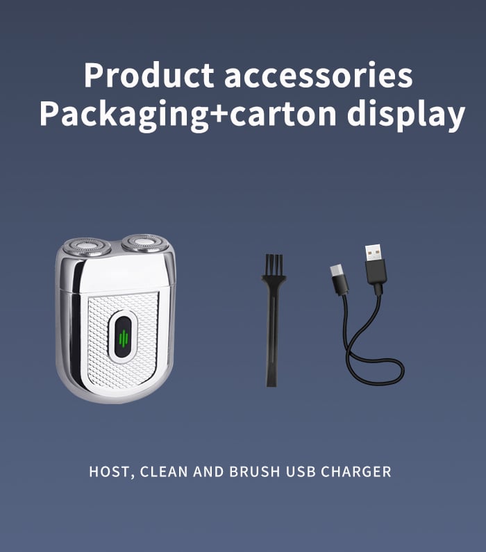 Newest Charge Men Electric Shaver Beard Trimmer Kemei km-C40 Floating Twin Blade Portable Usb Rechargeable Shaver details