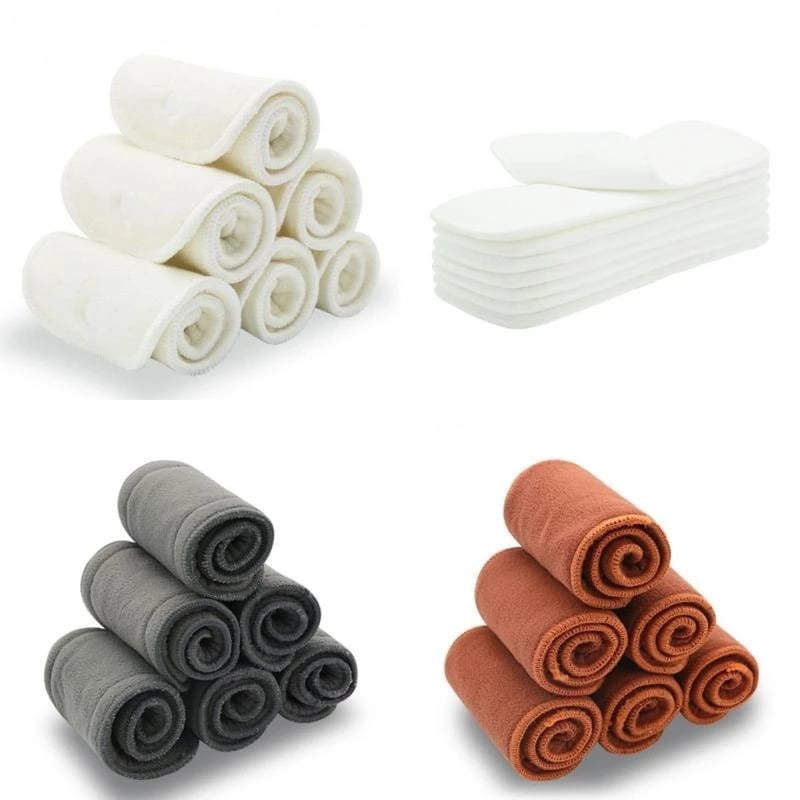 Reusable Pocket Hemp bamboo charcoal Cloth Diaper Inserts 3-Layer Bamboo Inserts For Cloth Diapers manufacture
