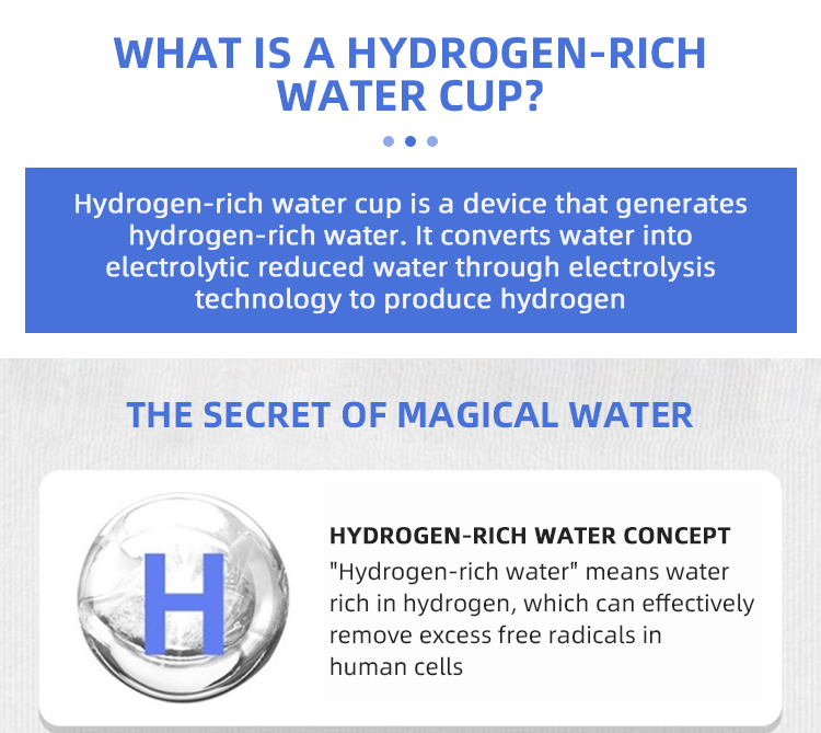 Factory Supply Maker Hydrogen Machine SPE and PEM Technology Machine Ionizer portable rich generator Water bottle factory