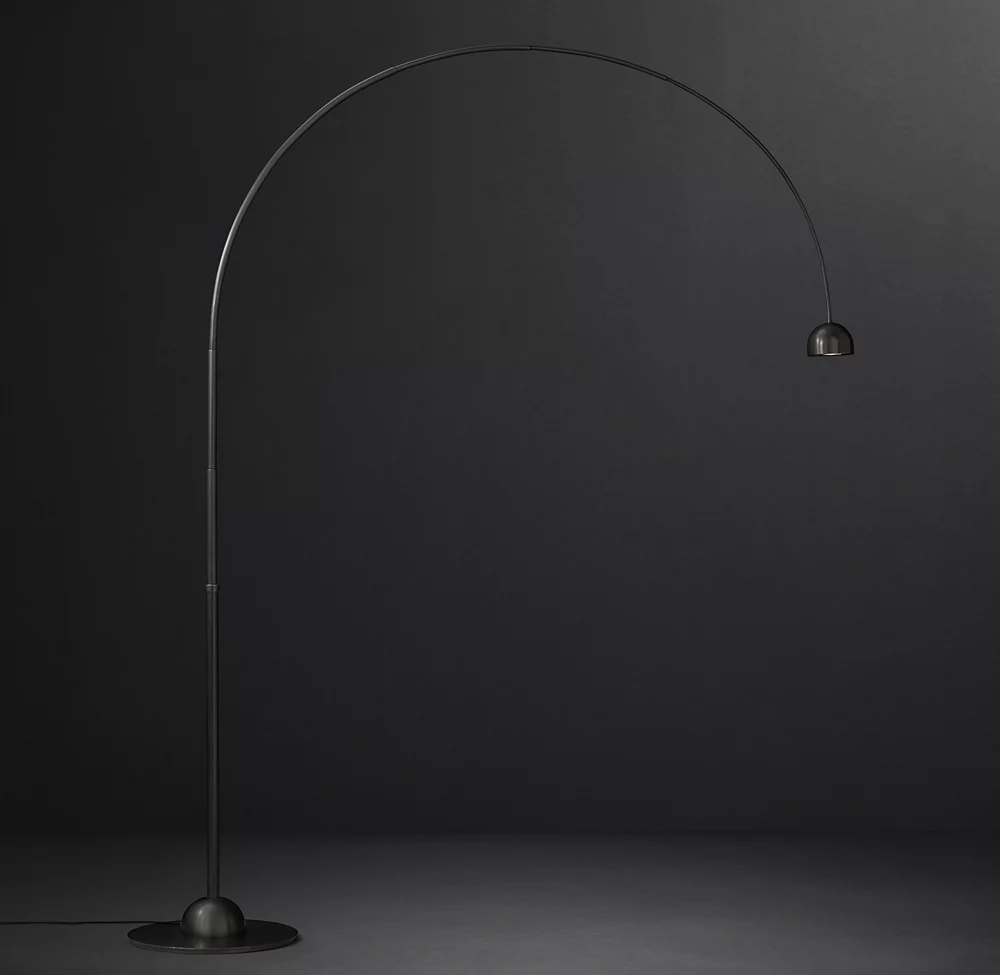 Simple Villa Decor Metal Fishing Standing Light Living Room Bedroom Bedside Study Room Antique Brass LED Floor Lamp details