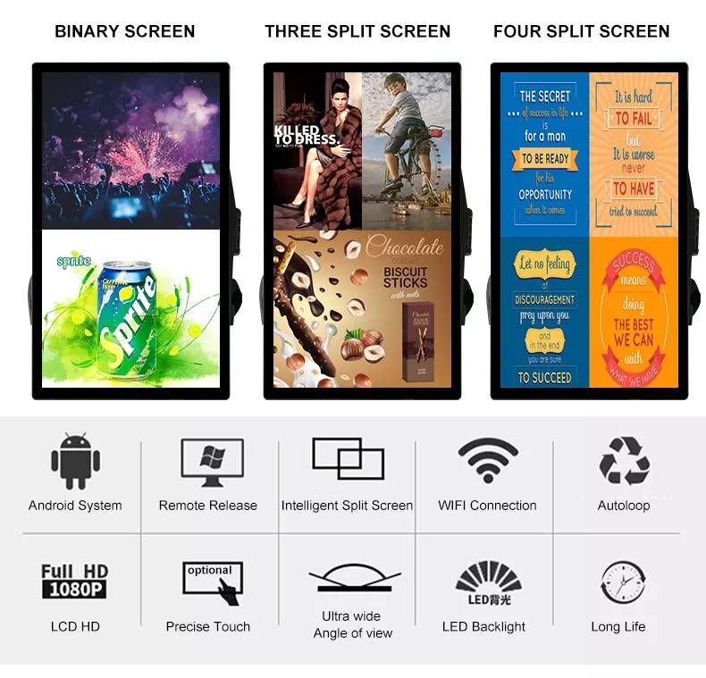 21.5-inch LCD portable backpack high brightness Outdoor advertising display walking Advertising backpack LED Walking Billboard supplier