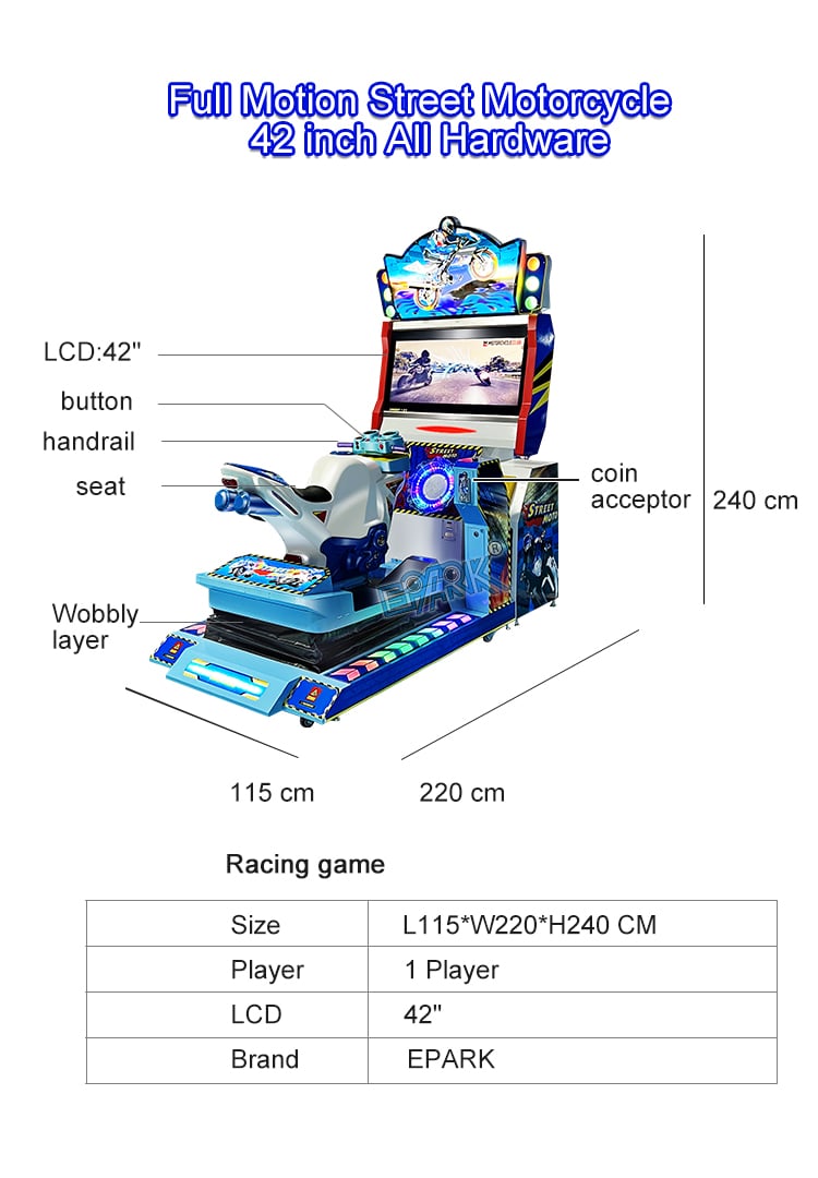 Factory Most Popular Coin Operated (HD) Full Motion Motor Motorcycle Simulator Arcade Game Machine manufacture