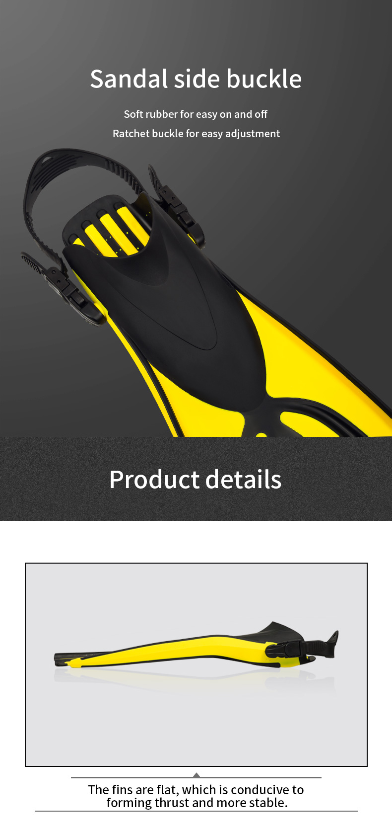 Professional TPR+PP artificial rubber silicone long deep swimming wave adult fins diving flipper scuba diving fins supplier