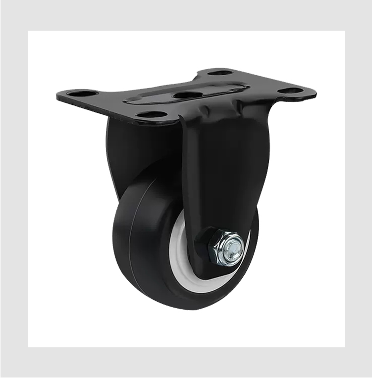 industrial caster wheel 1.5/2/2.5/3/4/5 inch rigid type PVC caster wheel with double bearings for machinery and equipment supplier
