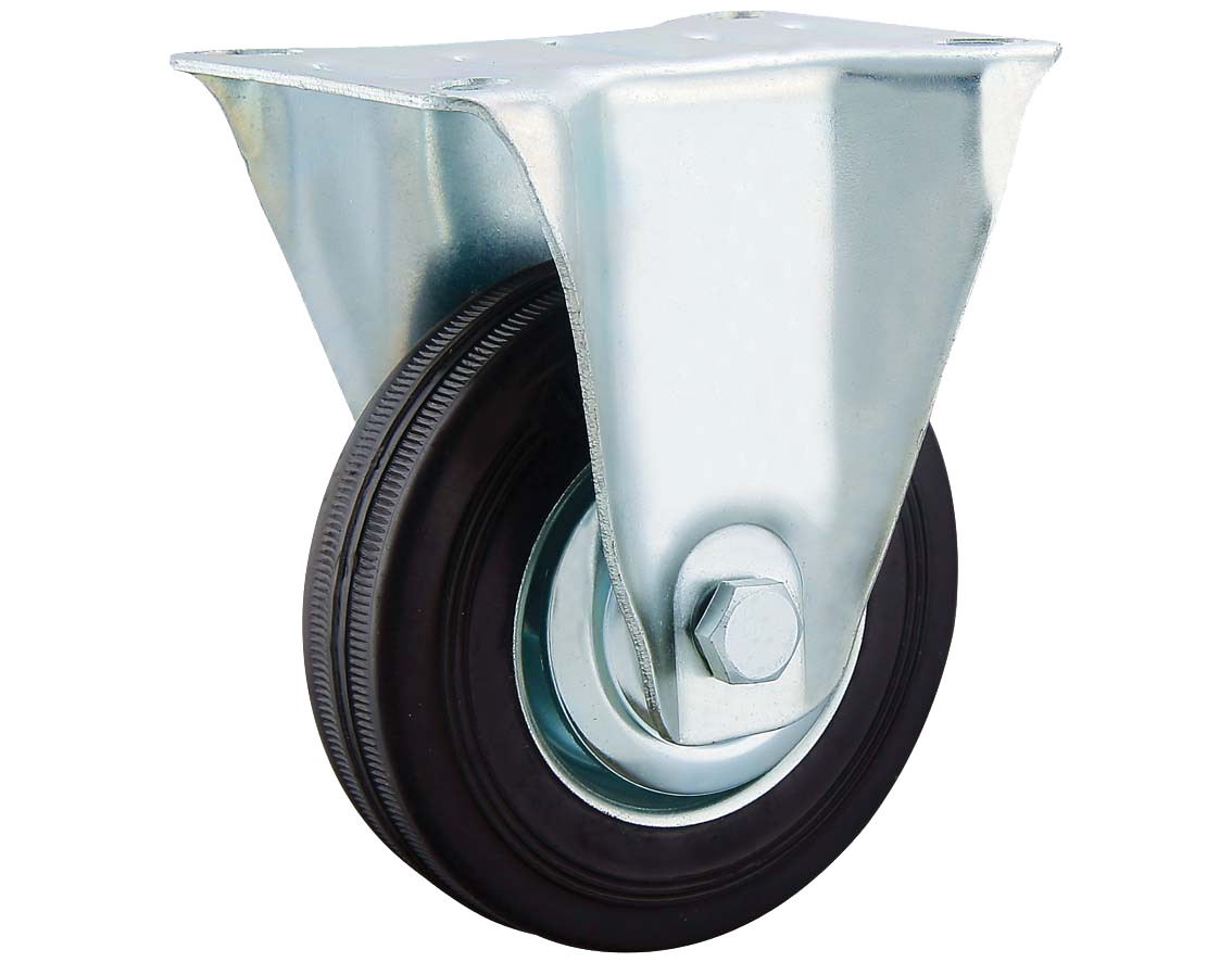 industrial caster wheel 3/3.5/4/5/6/8 inch castor manufacturer rubber caster rigid type for industry and trolley details