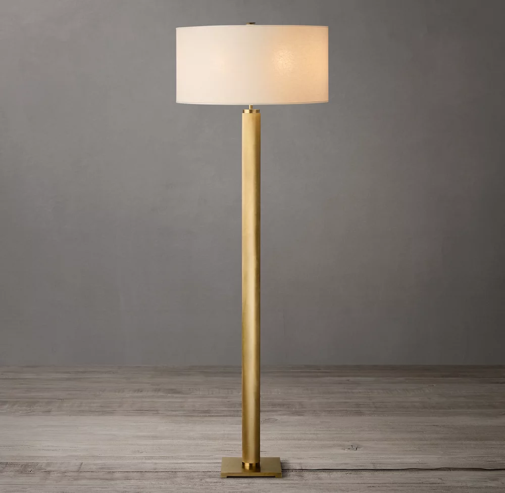 Luxury Hotel Villa Classic Metal Floor Light Living Room Decor Copper Standing Floor Lamp manufacture
