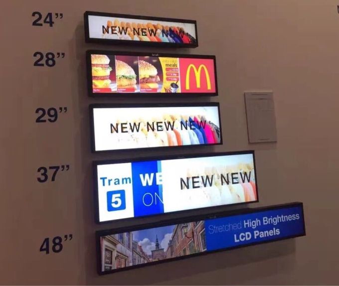 Ultra Wide Stretched LCD Bar Display 29.3 Inch For Supermarket New Retail Shelf details