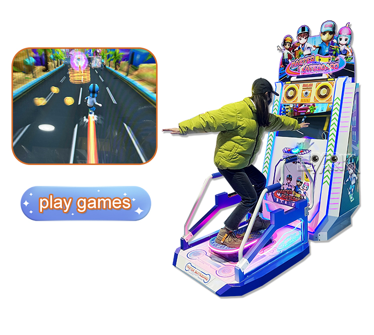 Amusement Game Park Indoor Electric Skating Sport Arcade Game Machine Master Skateboard Skiing Machine supplier