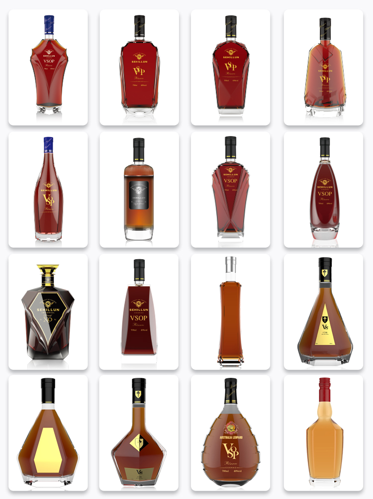 OEM ODM glass bottle manufacture fancy design 700ml 750ml liquor beverage vodka tequila whisky glass bottle supplier