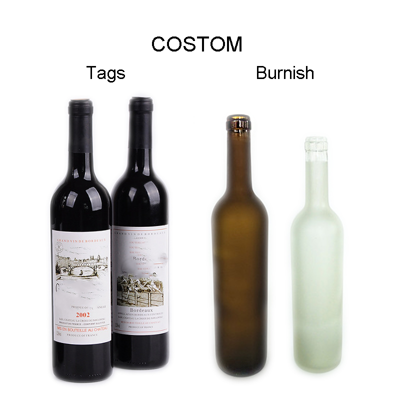 750ml glass wine bottle custom logo colorful personalize Empty Home Brewing Wine Bottles factory