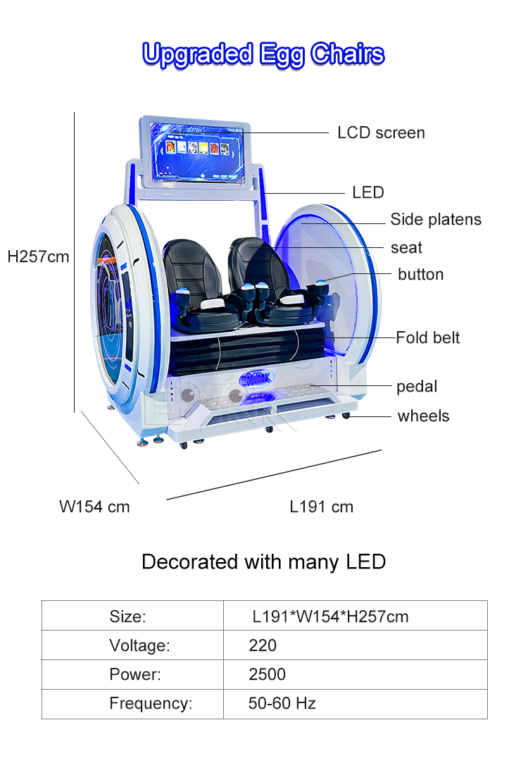 VR Game Machine VR Simulator Factory Upgraded Egg Chairs details