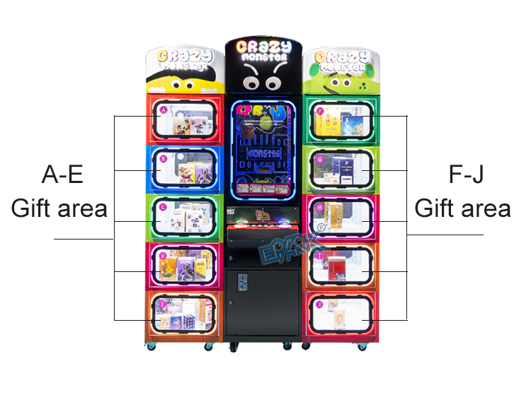 Coin Operated Arcade Toy Vending Colorful Prize Crane Doll Gifts Game Machine factory
